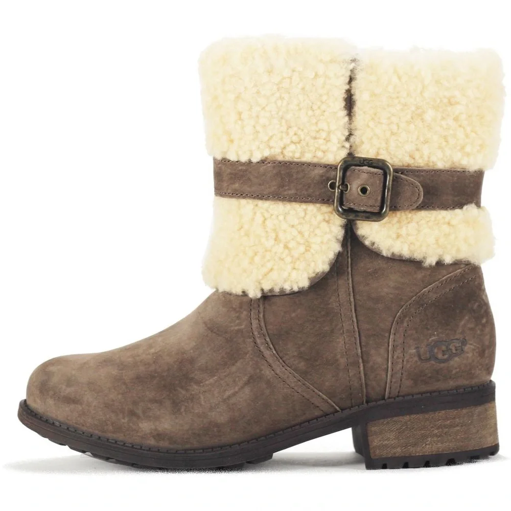 UGG Australia Blayre II Suede Boot in Espresso Round Toe Size 6